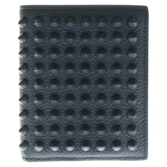 Christian Louboutin Handbags - Christian Louboutin PAROS SPIKES Bi fold Wallet Gray Red